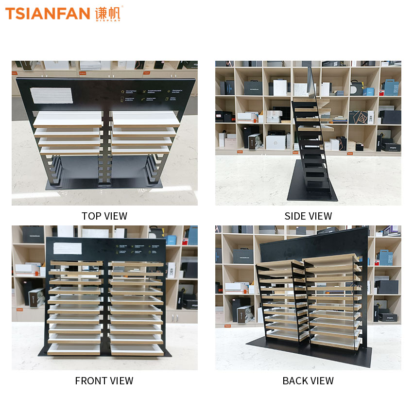Wholesale Tabletop display Factory Show Double Sided Marble Quartz Ceramic Countertop Display - Image 4