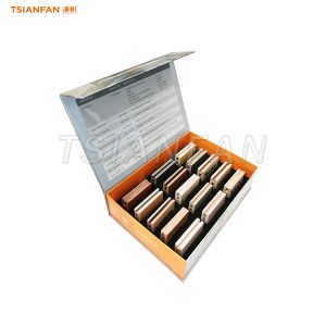 Wood block sample display box