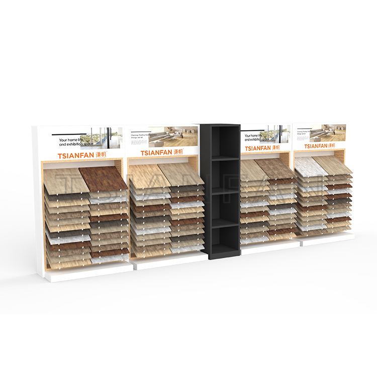 Wood floor sample combination display rack Solid wood floor stand -WZ7003 - Image 2