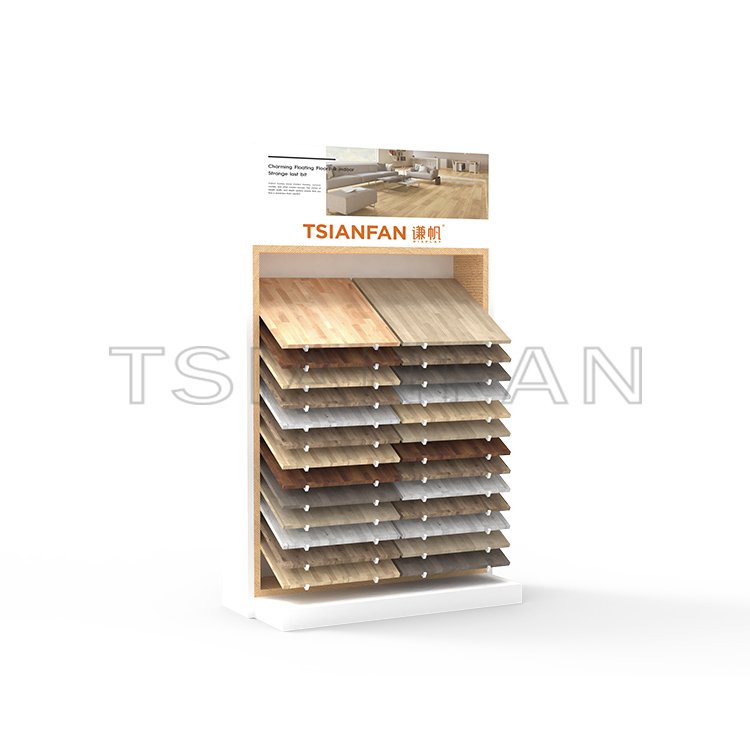 Wood floor sample combination display rack Solid wood floor stand -WZ7003