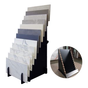 Design Sintered Stone Marble Granite Quartz Tile Sample desktop Show Countertop Display Stand