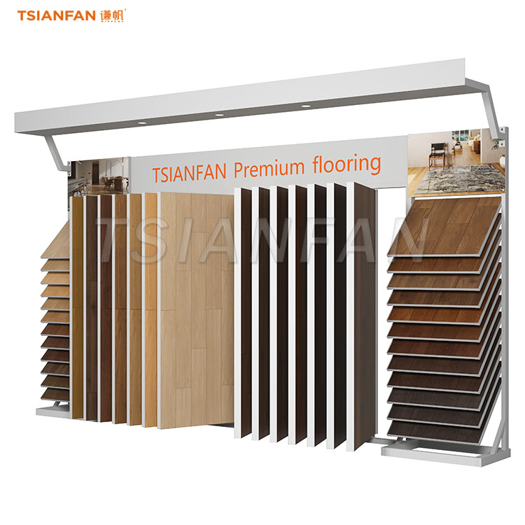 wooden floor combined display stand tile sample display rack-WZ911