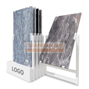 Pull-out rotating ceramic tile floor sample display stand shelf frame Architectural tile