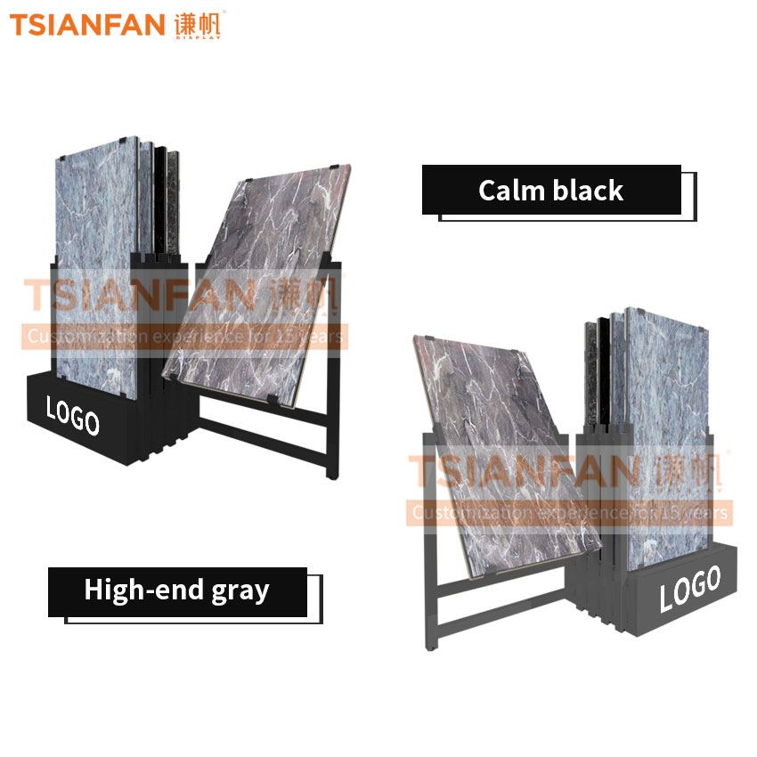 Pull-out rotating ceramic tile floor sample display stand shelf frame Architectural tile - Image 2